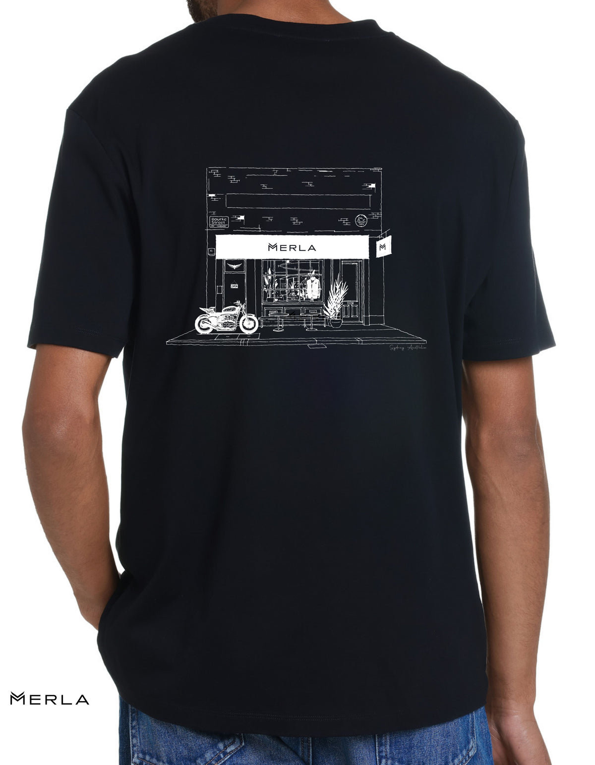 Village Tee, Black/White