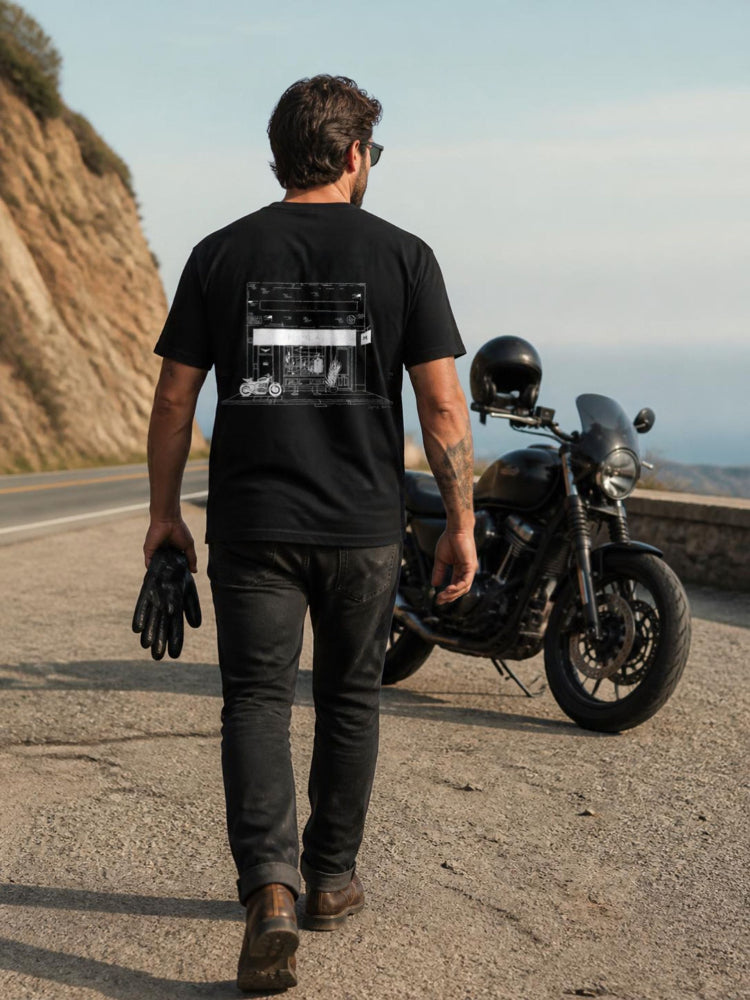 Village Tee, Black/White