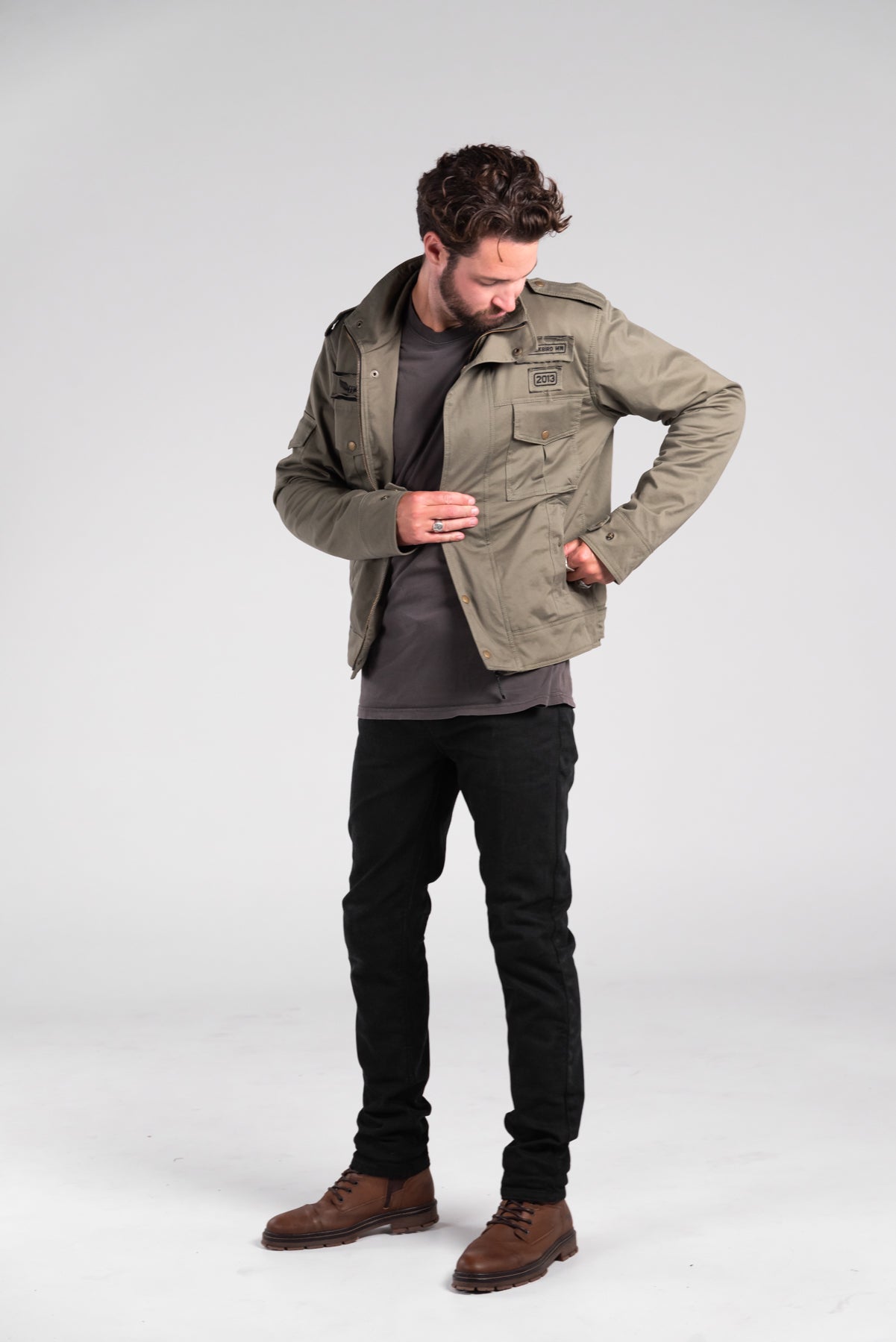 Black Hawk Aramid Mens Lightweight Motorcycle Jacket