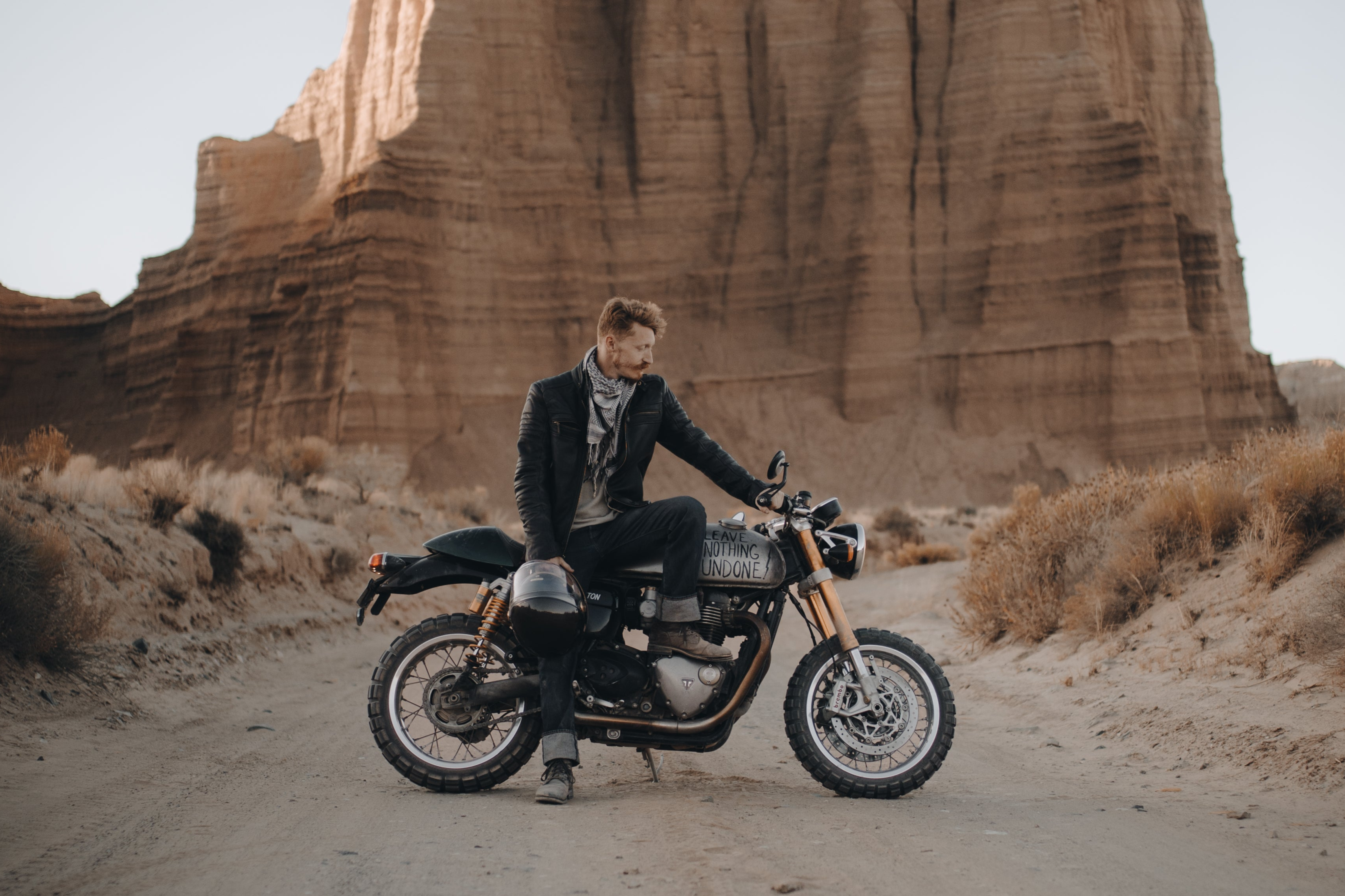 Motorcycle Helmet and Men Jacket