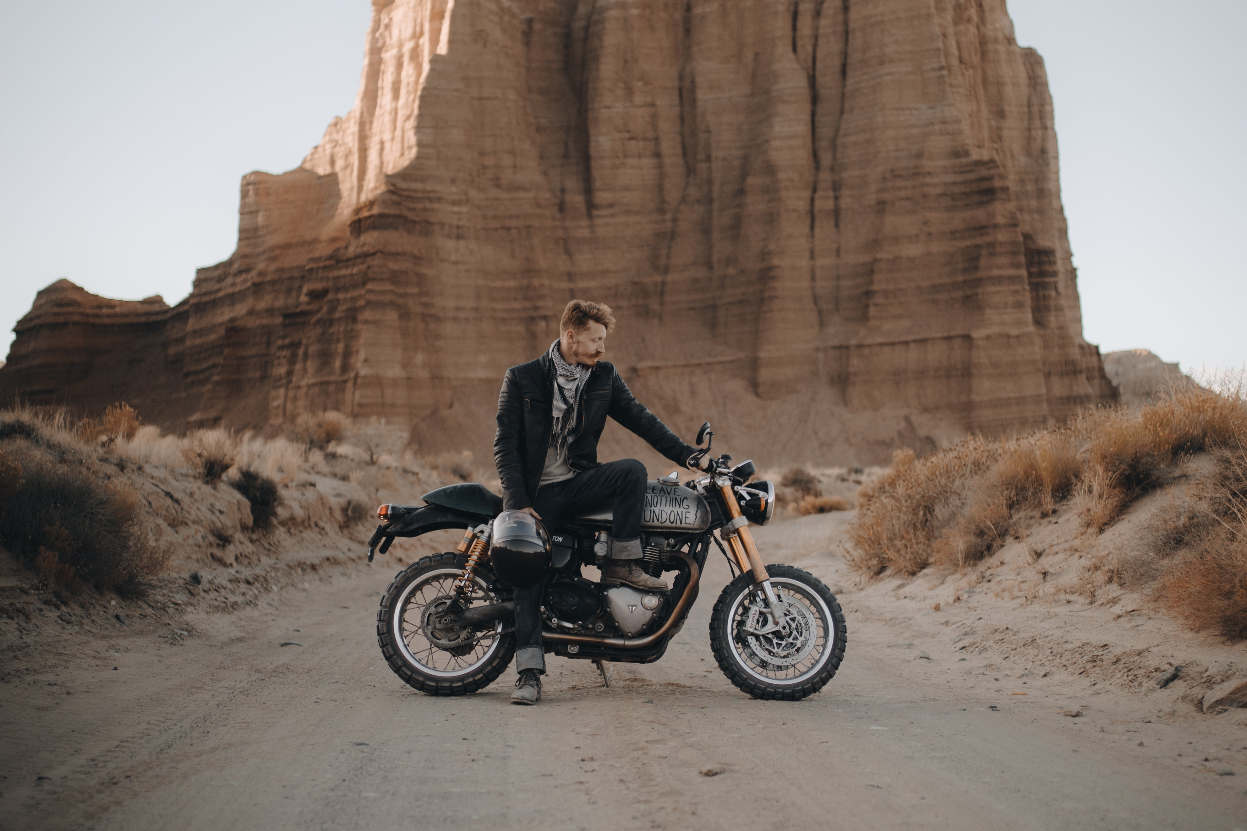 Motorcycle Helmet and Men Jacket