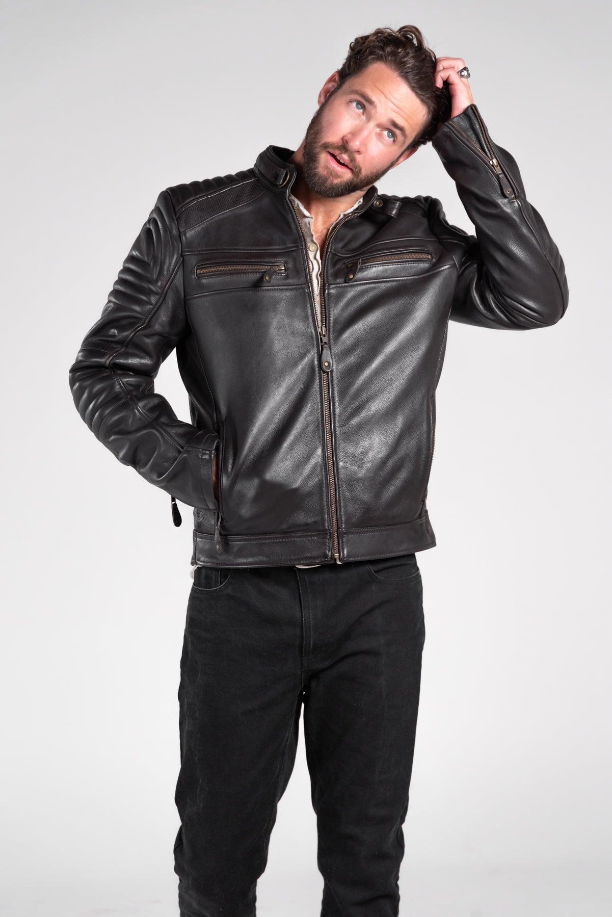 Wakefield Leather Motorcycle Jacket Merla Moto