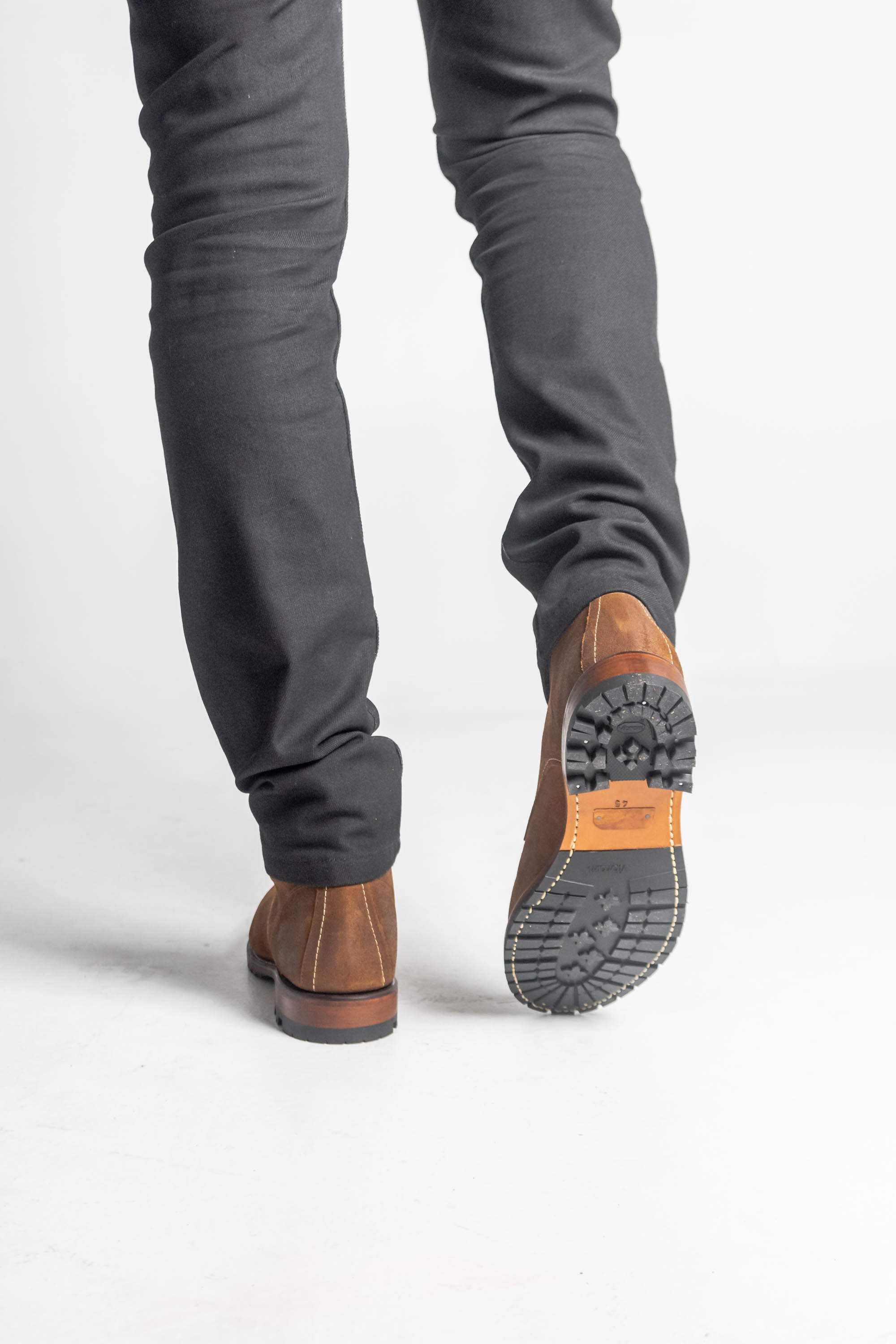 Rua - Mens Tan Leather Boots MERLA MOTO