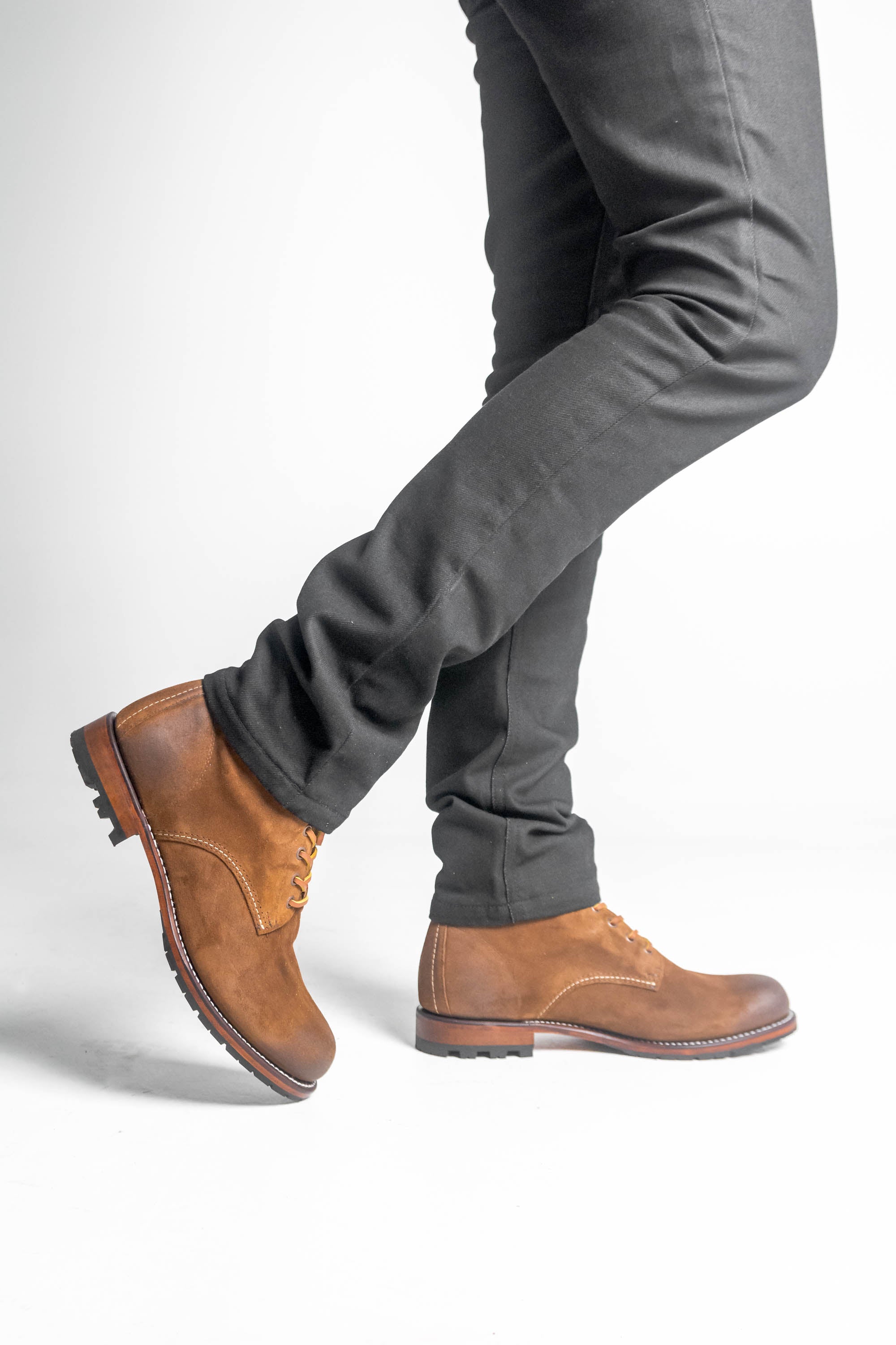 Rua - Mens Tan Leather Boots MERLA MOTO