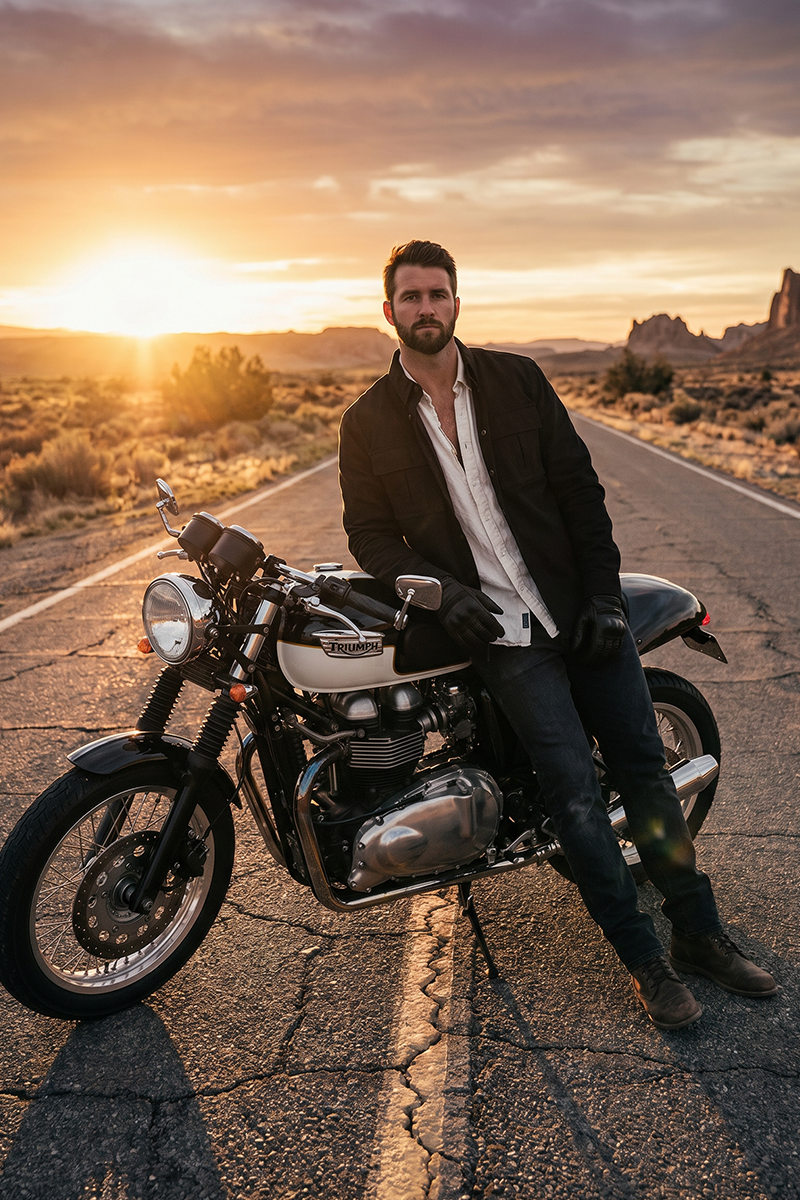 Brooklyn Reinforced Denim Motorcycle Shirt