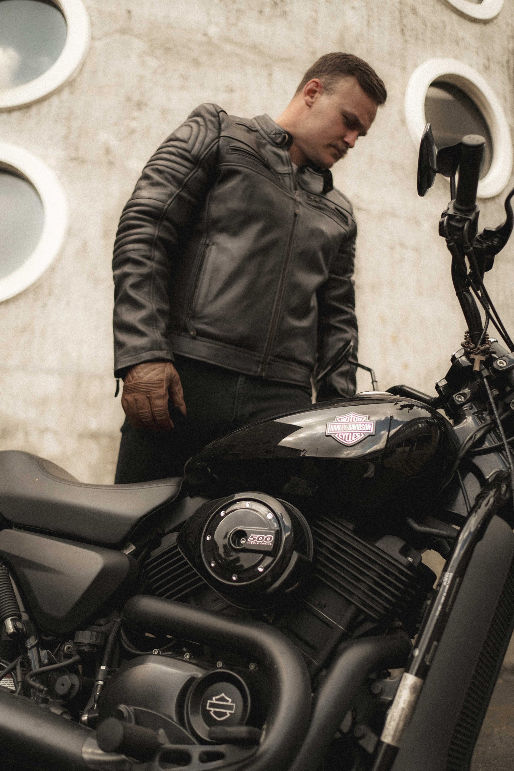 Wakefield Jacket | Mens Premium Leather Motorcycle Jacket | Merla Moto