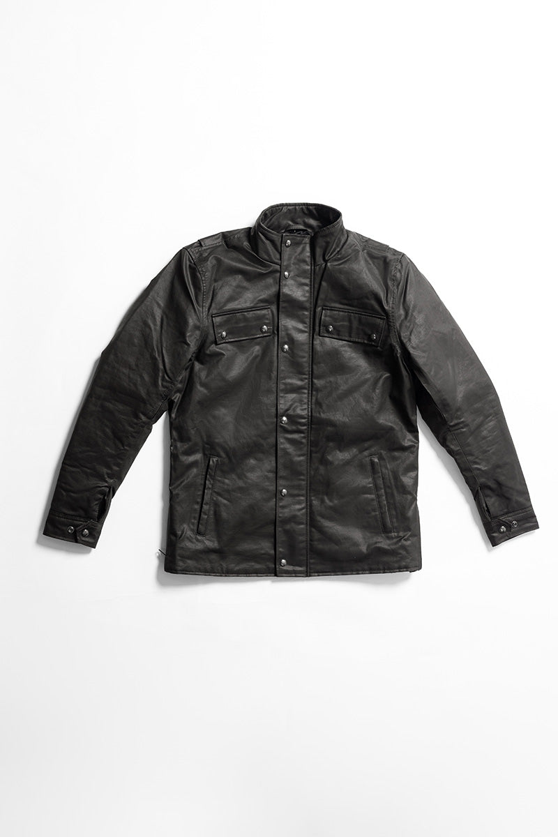 Carrera Mens Waxed Cotton Motorcycle Jacket (Armoured)