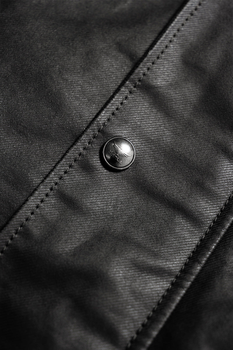 Carrera Mens Waxed Cotton Motorcycle Jacket (Armoured)