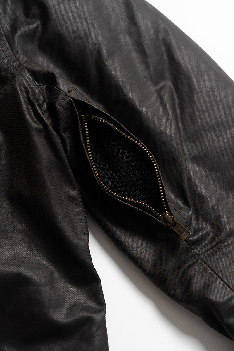 Carrera Mens Waxed Cotton Motorcycle Jacket (Armoured)