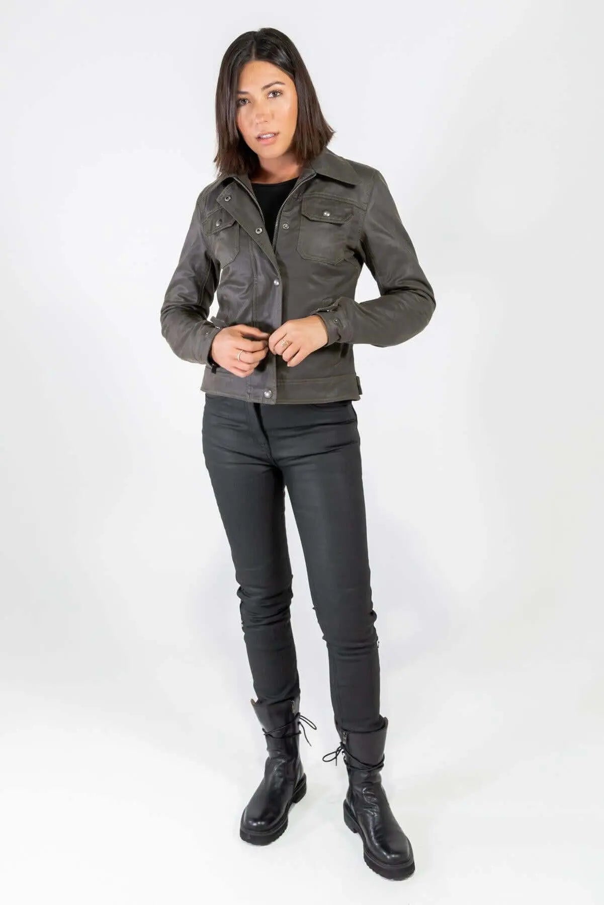 Grey cotton hot sale jacket women's