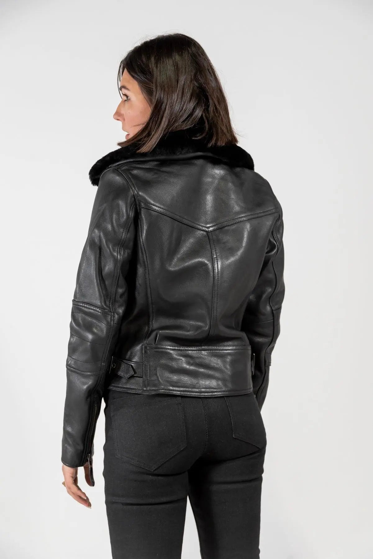 Armoured leather hot sale motorcycle jacket