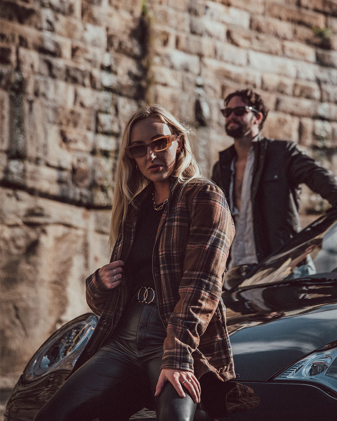 Plaid on sale motorcycle jacket