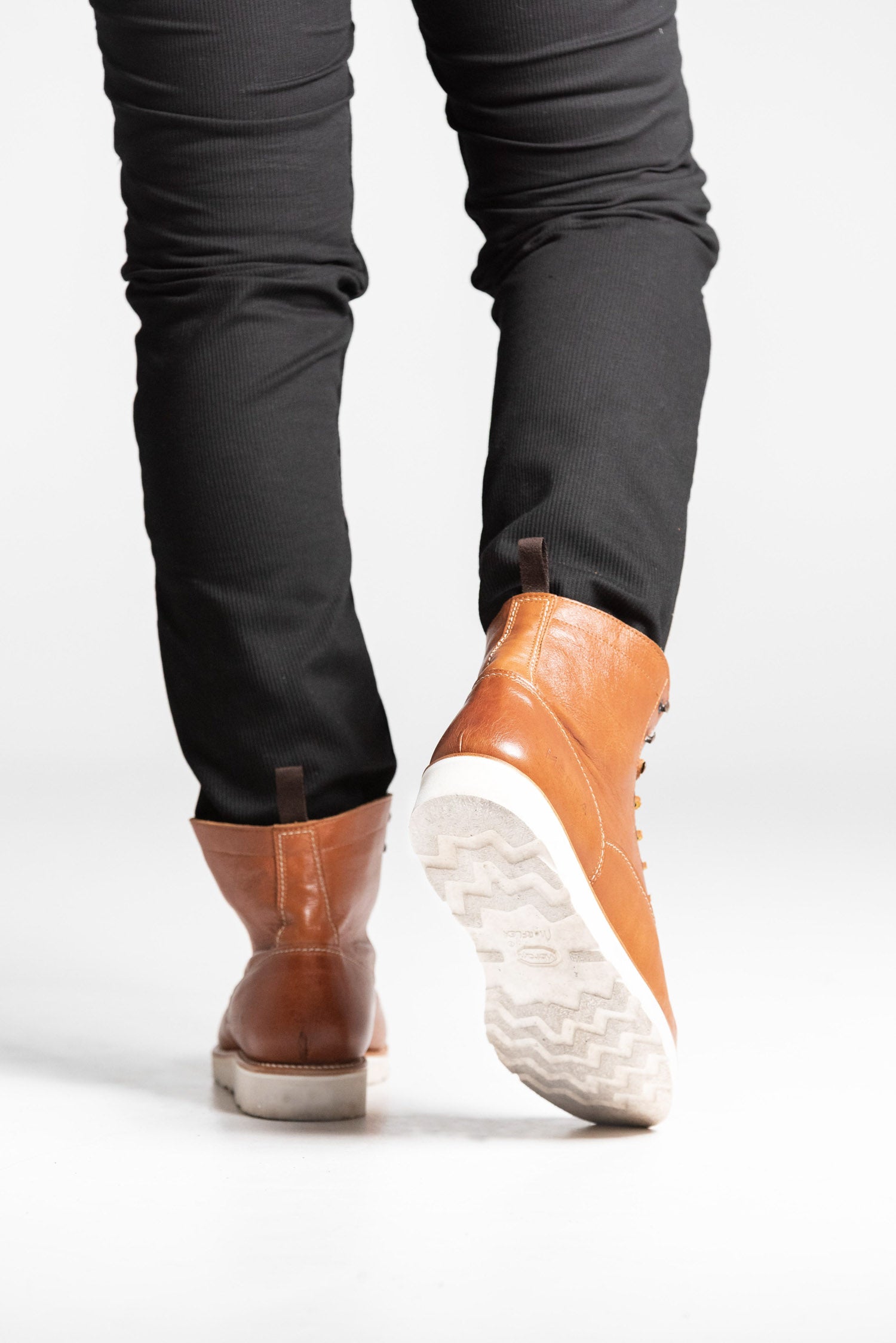 Risco - Mens Tan Leather Boots MERLA MOTO
